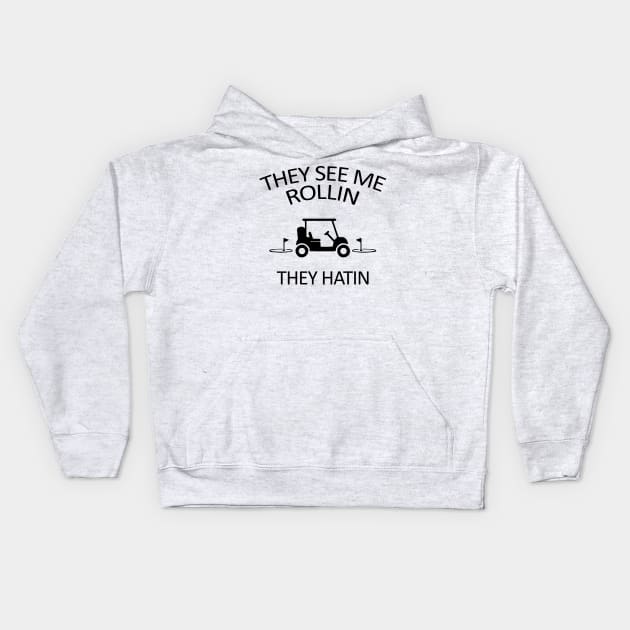 golf quote Kids Hoodie by Mandala Project
